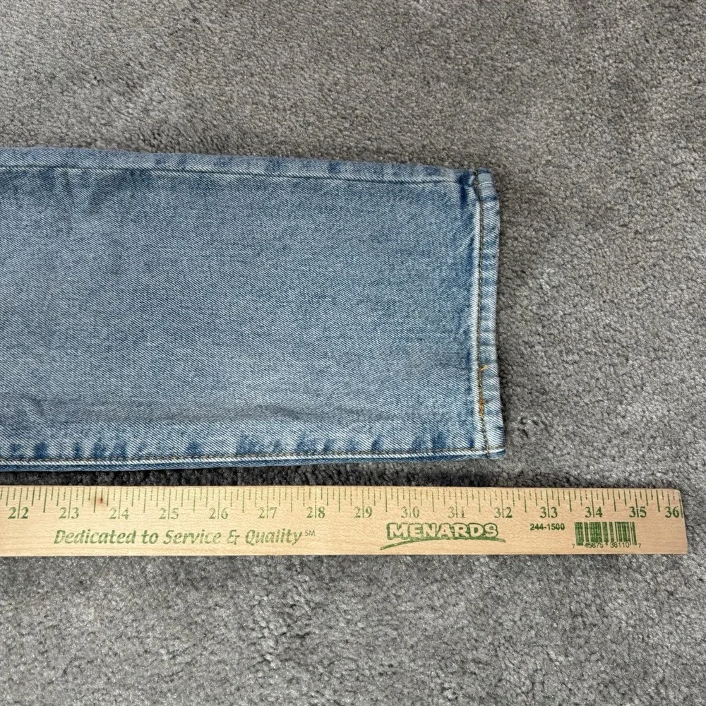 Levis 501 Jeans Men 29x32 Higher Mountain Light Blue Denim DIstressed Button Fly